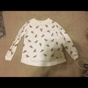 pizza cropped sweatshirt